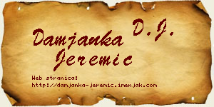Damjanka Jeremić vizit kartica